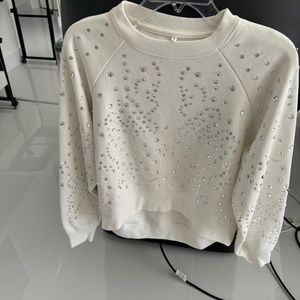 CYNTHIA ROWLEY RHINESTONE SWEATSHIRT. NWOT